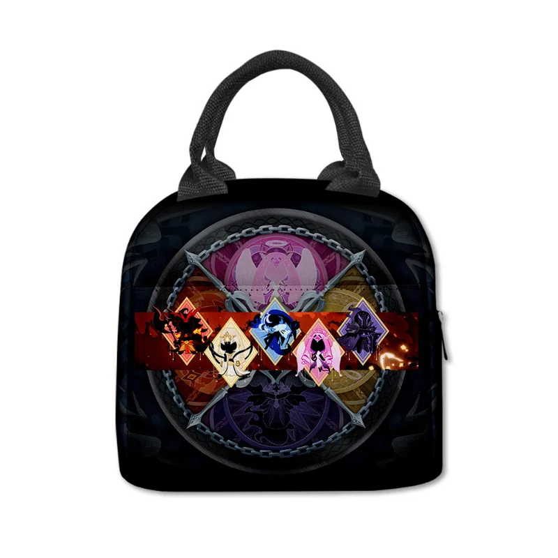 Cookie Run: Kingdom Shadow Milk Cookie Bolsa de hielo portátil de dibujos animados Anime Kawaii Estudiantes Bolsa de almuerzo aislante Útiles escolares Regalo - imagen 5