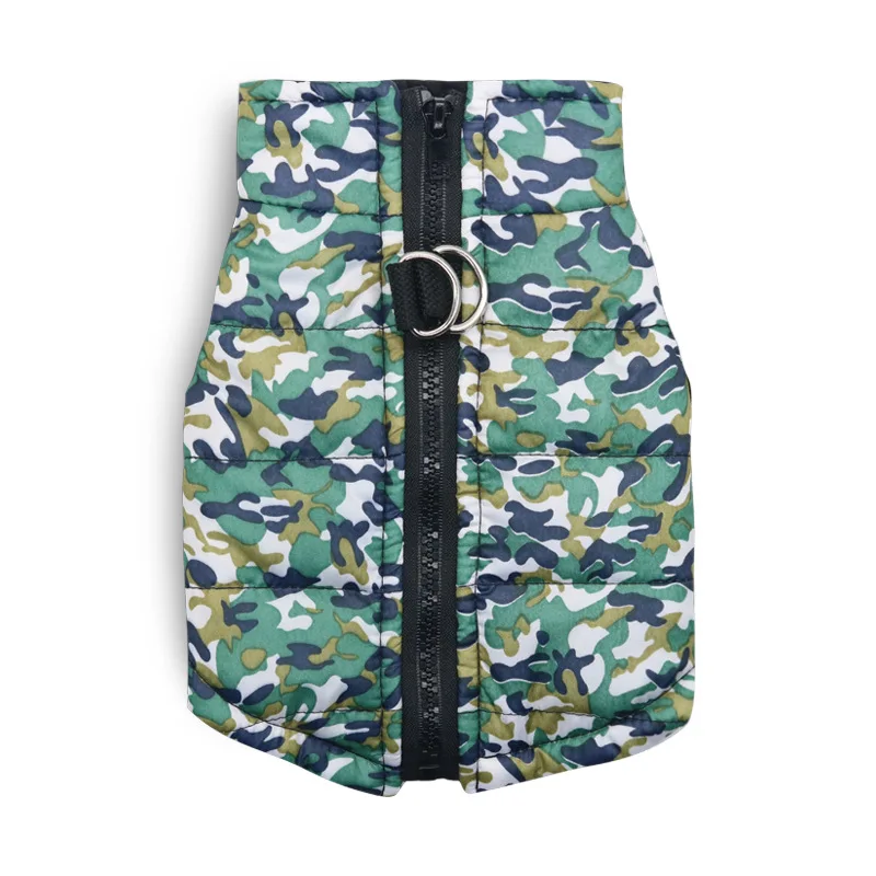 Ropa de camuflaje para perros, chaqueta acolchada de algodón para exteriores, chaleco multicolor, ropa cálida impermeable, Otoño e Invierno - imagen 2