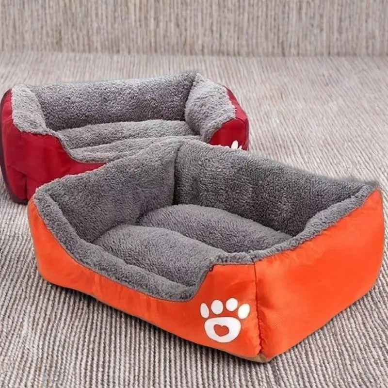 Casa grande para mascotas, cama para perros y gatos, estera larga de felpa para dormir profundo, cojín suave y cálido para perros pequeños, camas tranquilas para cachorros, Chihuahua