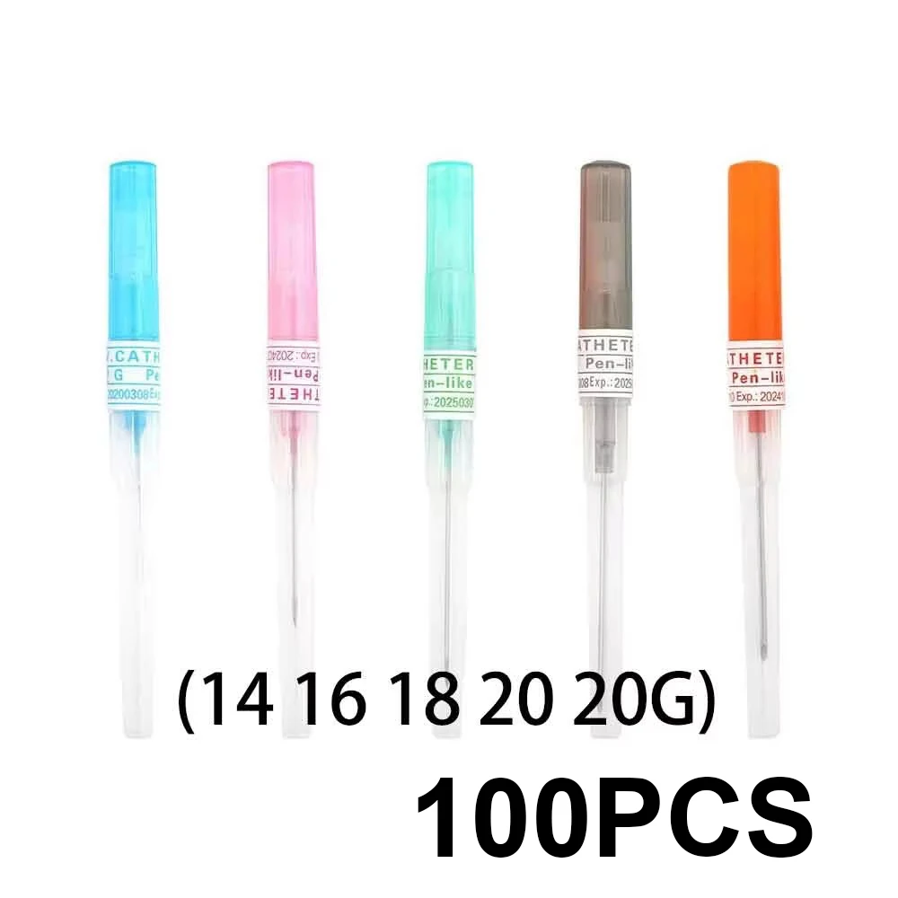 Venta al por mayor, 100 Uds., agujas para perforación de tatuaje desechables estériles, herramienta para perforación de superficie corporal de animales para uso profesional, etiquetas de instalación - imagen 3