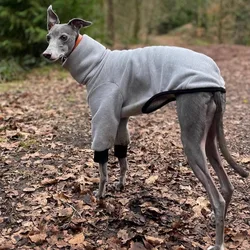 Mono de lana para galgo italiano y whippet - abrigo invierno 2 patas
