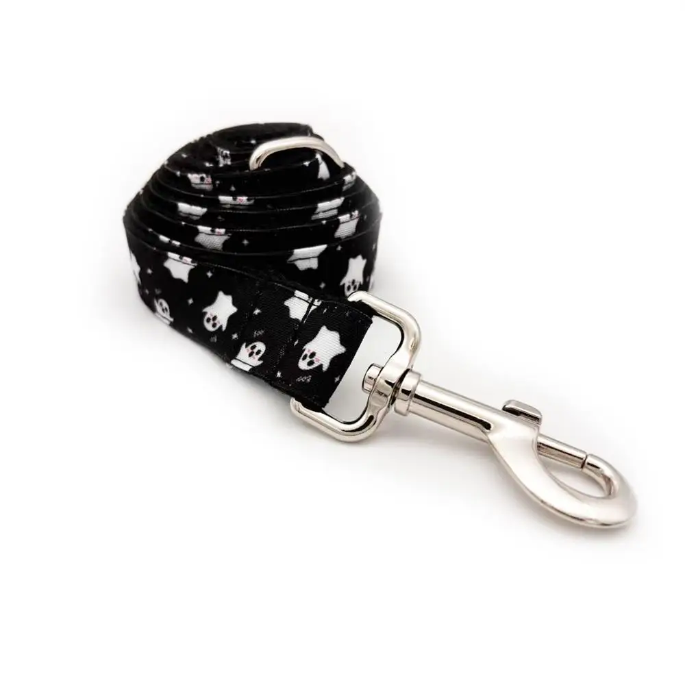 Collar de contactos con nombre personalizado para mascota, accesorio para perro con patrón de Halloween, suministro para mascotas, collares ajustables para perros fantasma - imagen 3