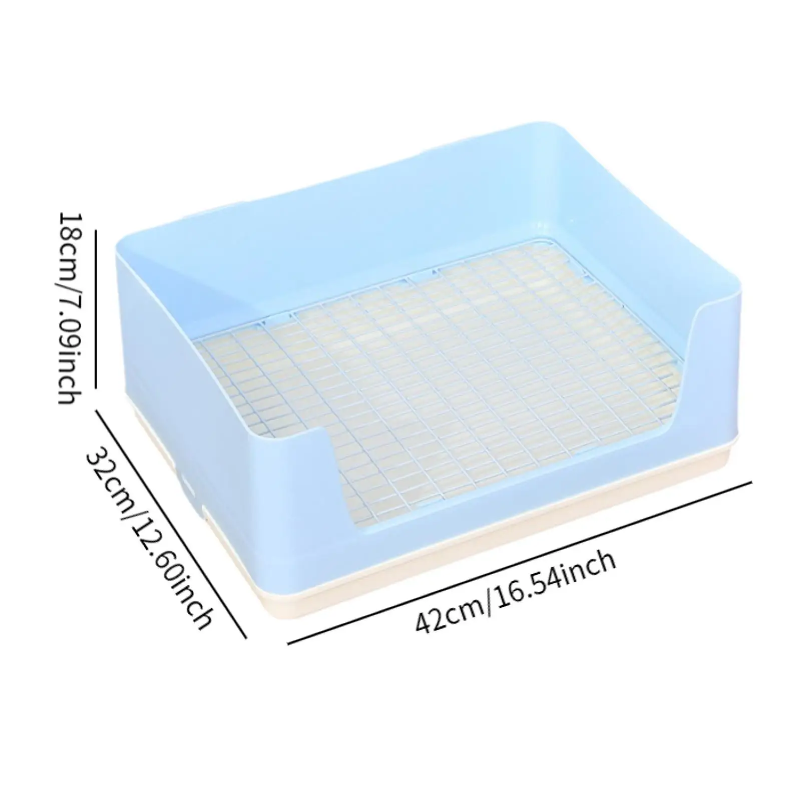 Litter Box Anti Splashing Detachable Tray Bedpan Small Animals Litter Tray for Chinchilla Guinea Pig Bunny Ferret Hamster