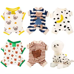 Monos para perros y gatos con patrón oso - ropa cálida para Chihuahua