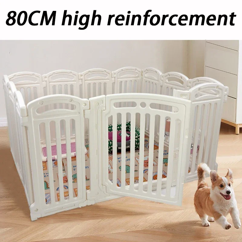 Sistema de valla de barrera para perros de interior de 80CM de alto, valla para perros pequeños DIY, parque infantil, ejercicio, jaula mediana para cachorros de peluche, livremente combinada - imagen 2