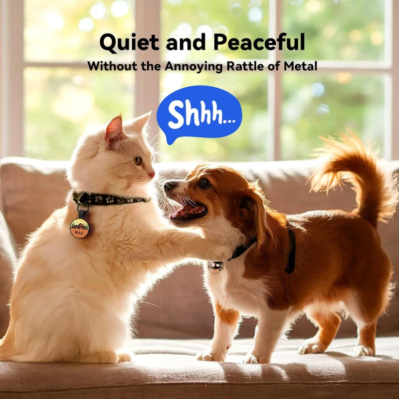 Etiqueta antipérdida para mascotas de forma redonda, Collar para perro y gato, etiqueta de nombre, accesorios personalizados para perros, etiquetas de identificación personalizadas para mascotas, colgante - imagen 5