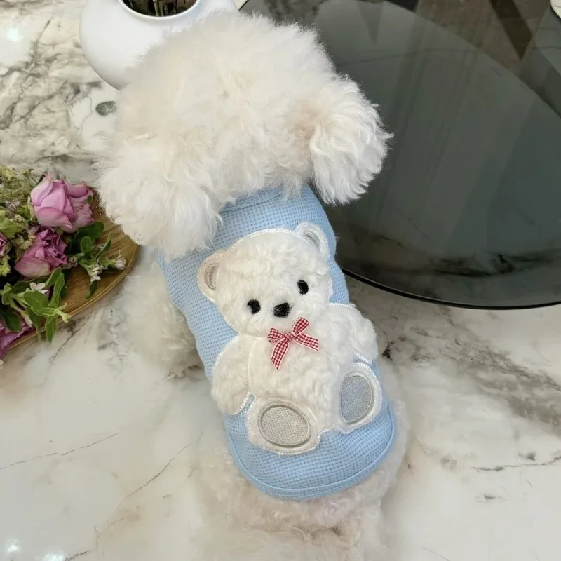 Mascota lindo oso invierno piña terciopelo boca Wombat dos piernas abrigo de terciopelo oso de peluche gato abrigo ropa para mascotas ropa para cachorros chaqueta - imagen 2