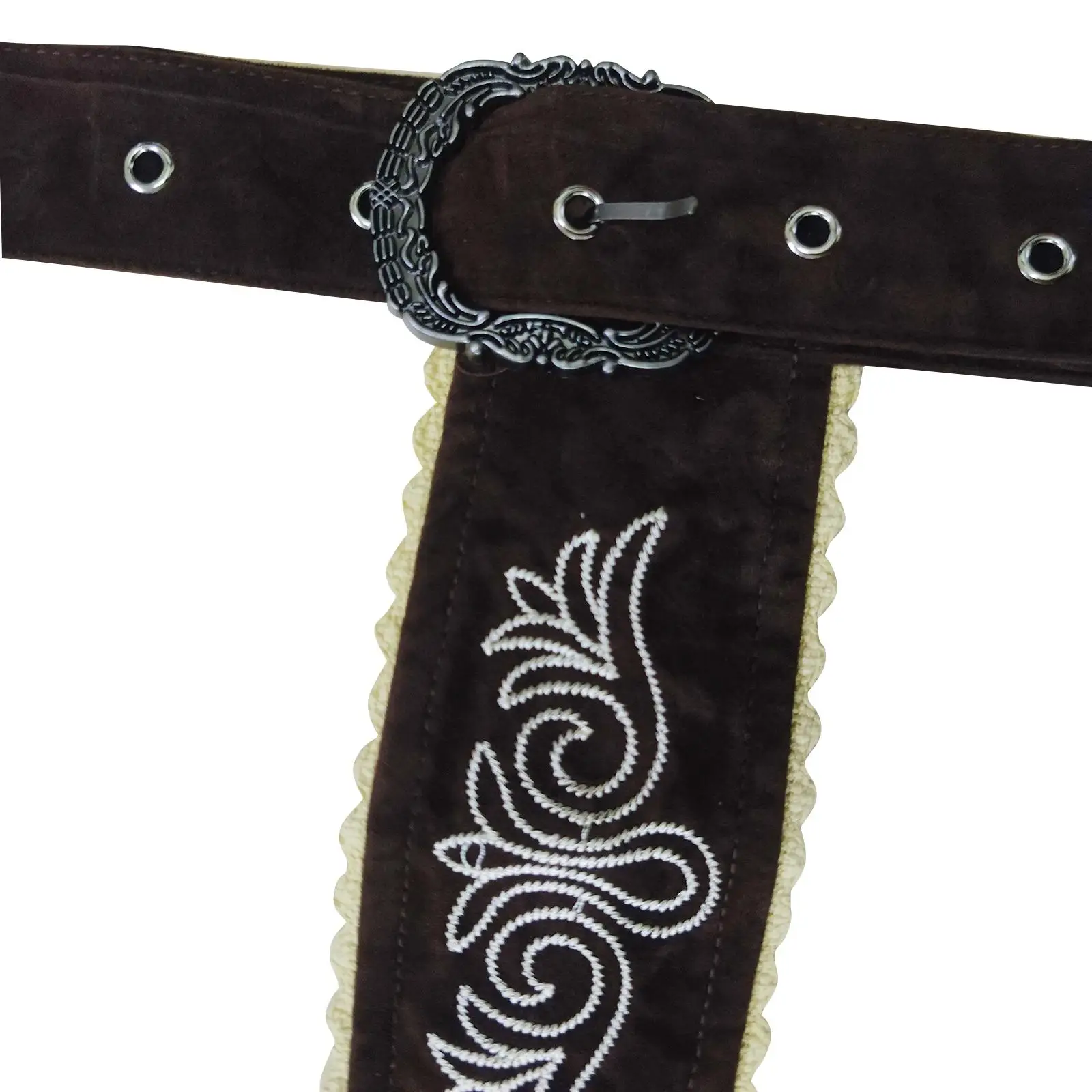 Tirantes cruzados en la espalda del Festival alemán, artesanía fina para celebraciones culturales, accesorios ajustables bordados en marrón oscuro - imagen 5