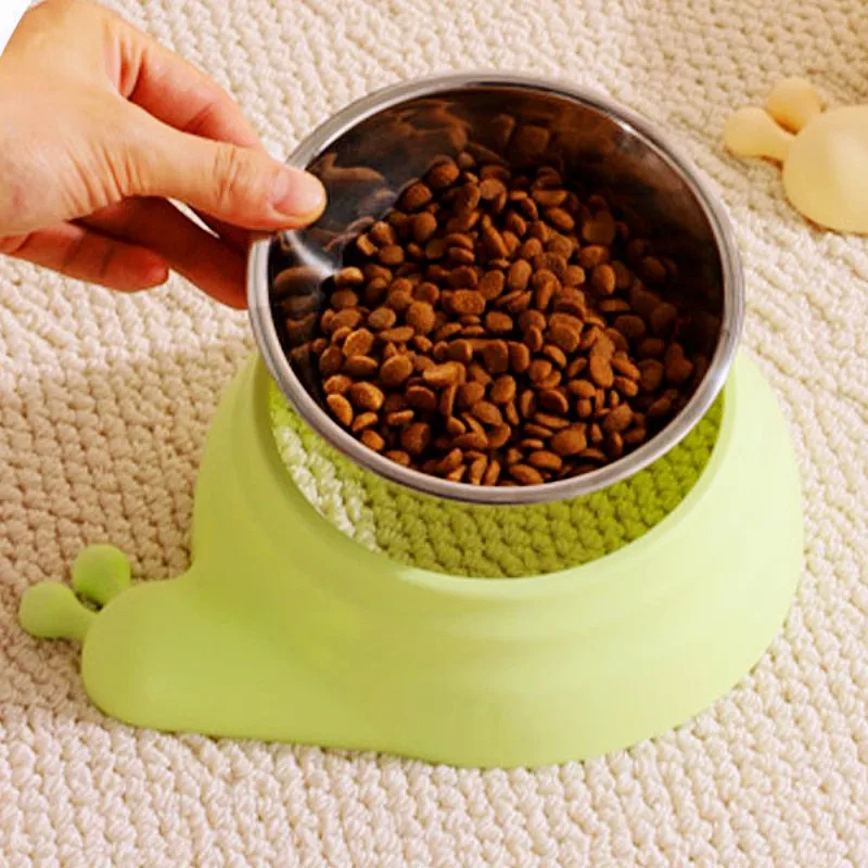 Tazones de acero inoxidable antideslizantes para gatos y perros - imagen 5
