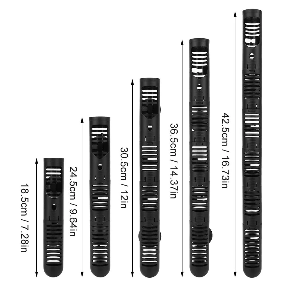 Protector ajustable para calentador de tanque de peces, con ventosas, longitud múltiple, para acuarios, evita quemaduras, herramienta para acuario, 1 ud. - imagen 2