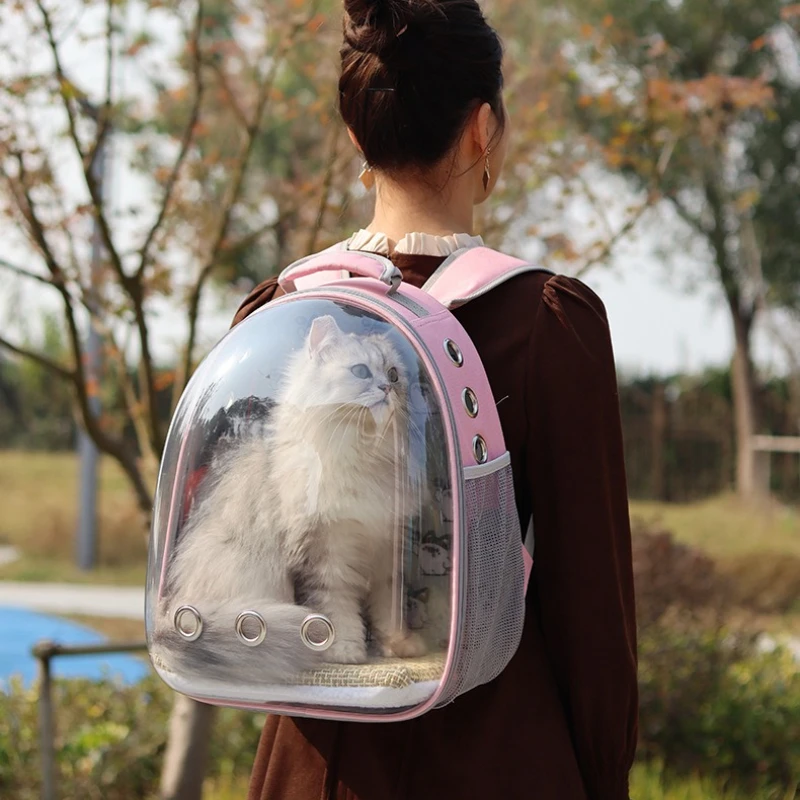 Bolsas para gatos, bolsa portátil, cápsula espacial, mochila transpirable de gran capacidad, bolsa para perros, mochila escolar para gatos, suministros para mascotas - imagen 4