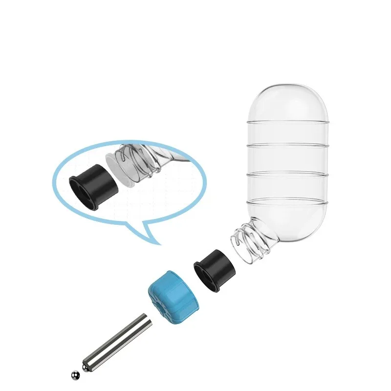 Bebedero de hámster, alimentador de pie, refugio, jaula para hámster, casa, tazón de agua, vajilla, botella de agua de conejo con fugas de agua 3 en 1 - imagen 2