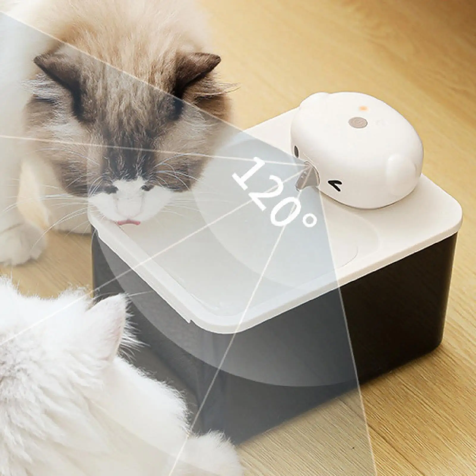 Cat Fountain Low Noise for Cats Interactive Drinking Bowl Cat Water Dispenser for Indoor Pet Supplies Multiple Pets Travel Kitty