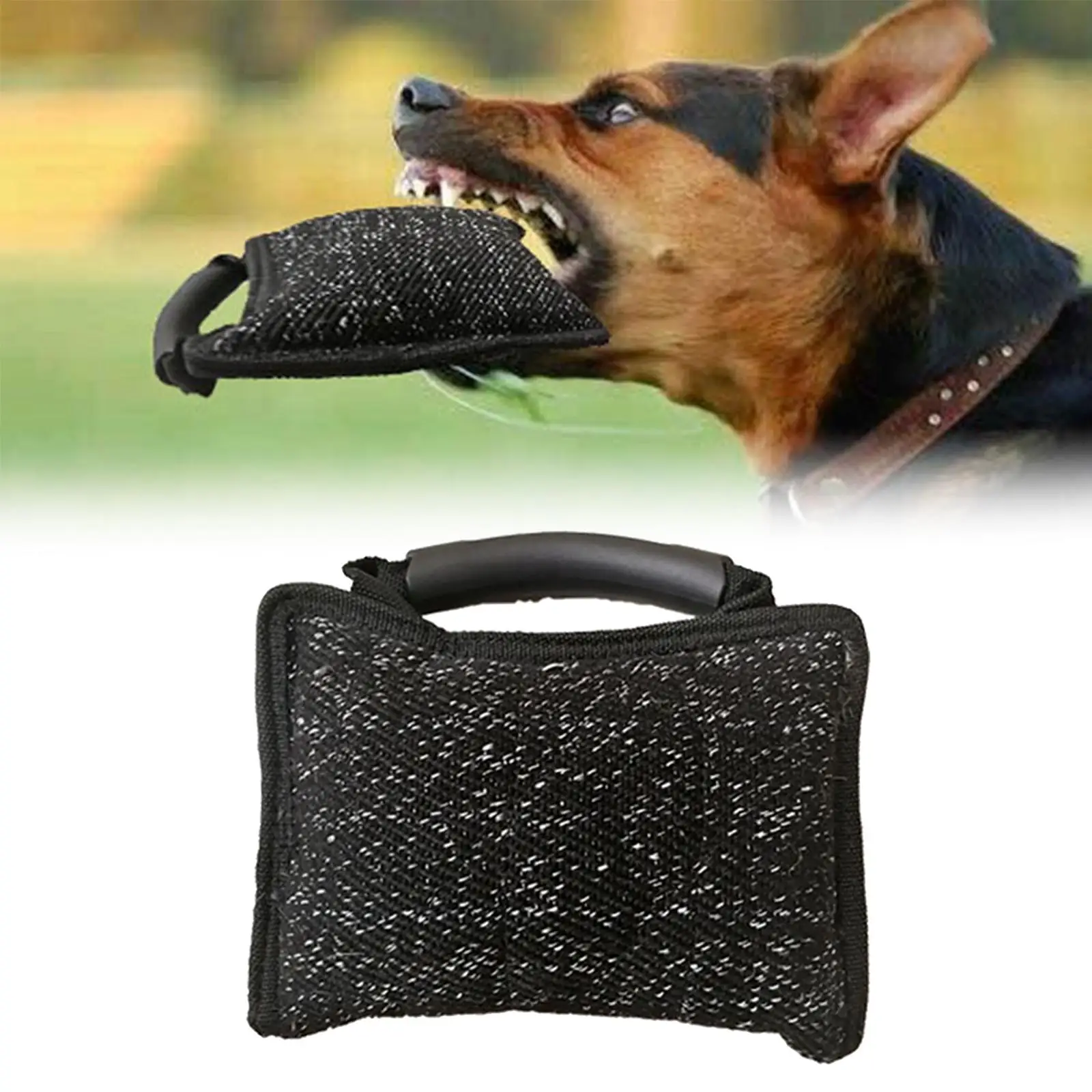 Durable Dog Bite Tug Toy with Handles Puppy Trainer Interactive Training Biting Bite Sleeve for Small Medium Large Dogs