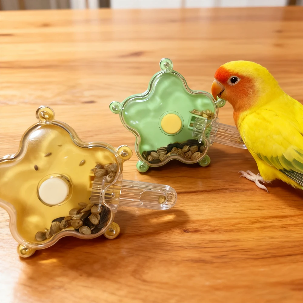 Rueda floral para loro – Juguete de forrajeo colgante para jaula - imagen 3