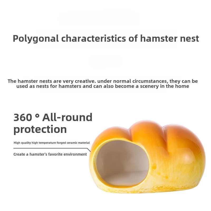 Casa de hámster de cerámica para animales pequeños, cueva al aire libre, casa fresca para animales pequeños - imagen 4