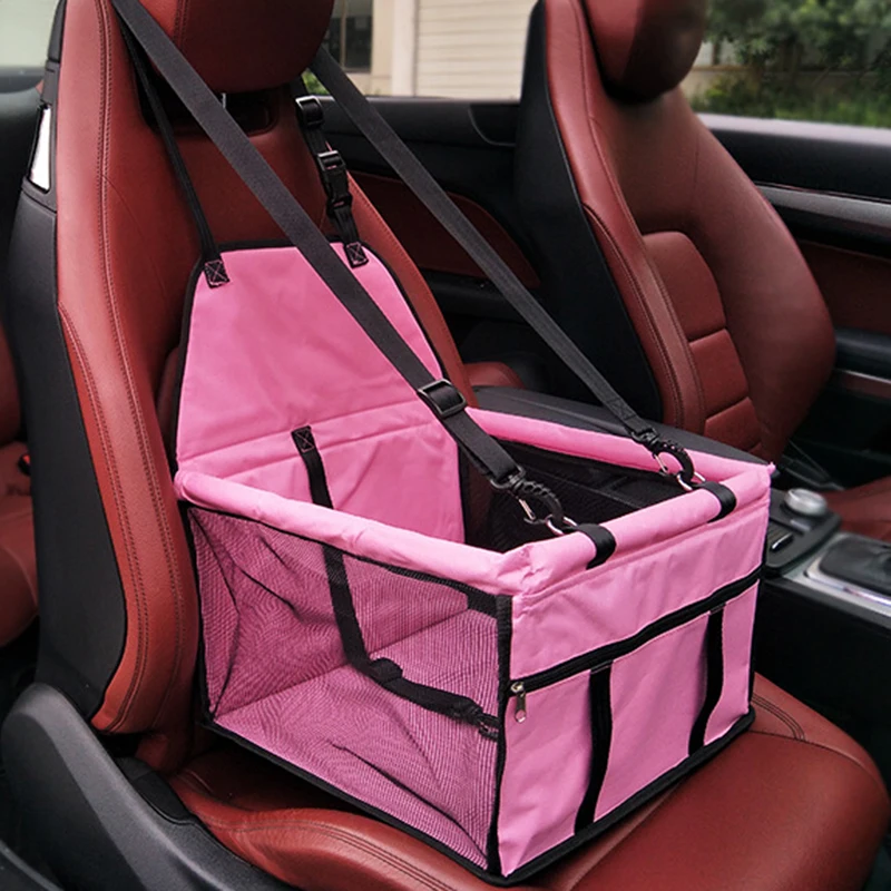 Fundas Plegables para Asiento de Coche para Mascotas con Bolsa de Transporte y Cesta de Seguridad - imagen 5