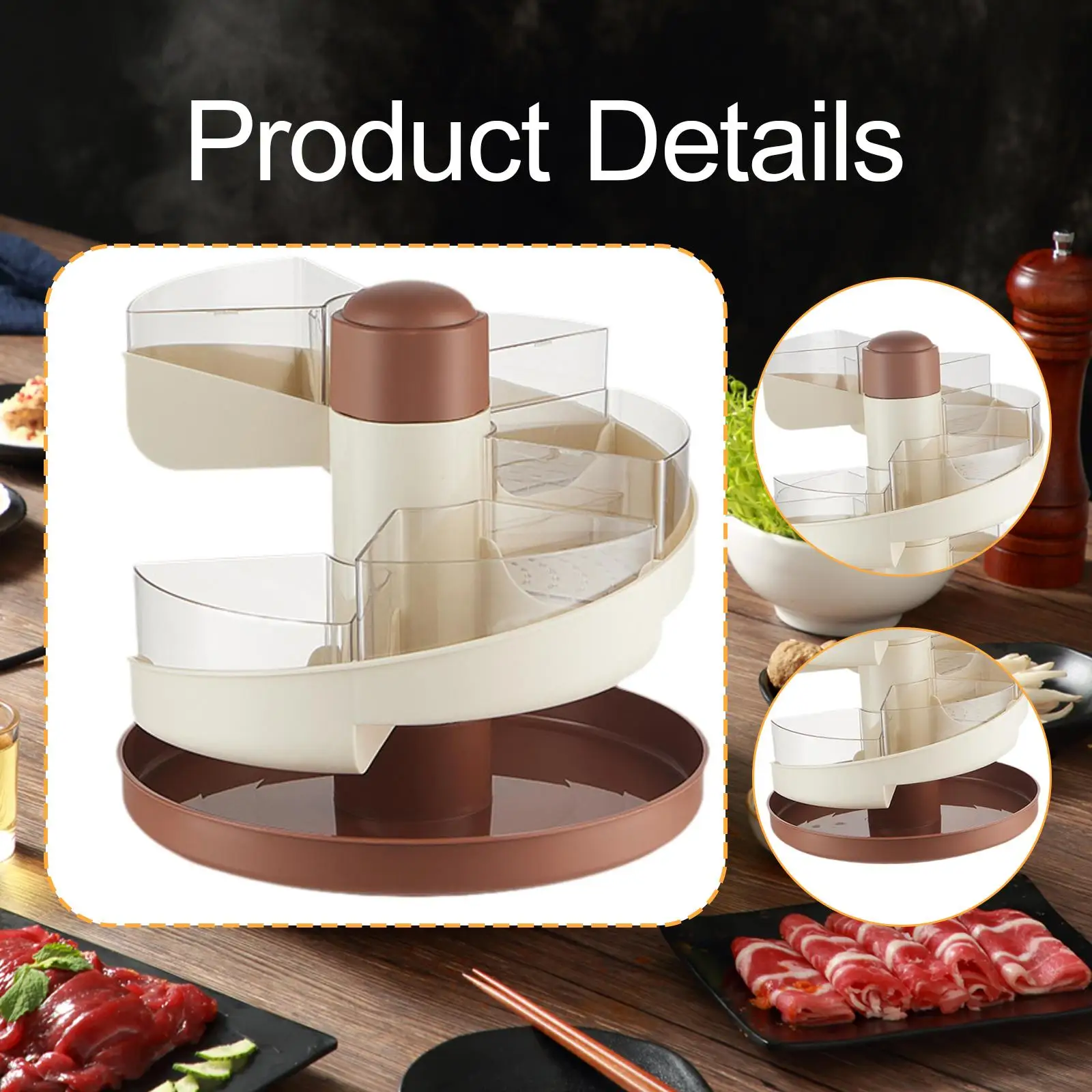 Cesta de drenaje, bandeja de cocina dividida extraíble, bandejas de preparación de alimentos, plato para verduras - imagen 5