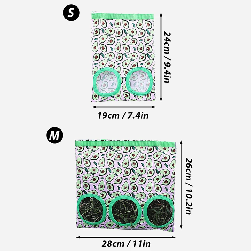 Bolsa de heno, bolsa colgante, soporte para alimentador, contenedor dispensador de alimentación para conejo, conejillo de indias, animales pequeños, accesorios para jaula de conejitos - imagen 5