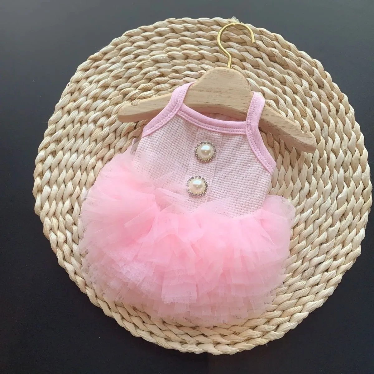 Ropa de moda para perros, falda de Pong con tirantes para mascotas, vestido de malla de princesa para perros pequeños, vestidos para cachorros, vestido de fiesta, vestido con tutú para perros - imagen 3