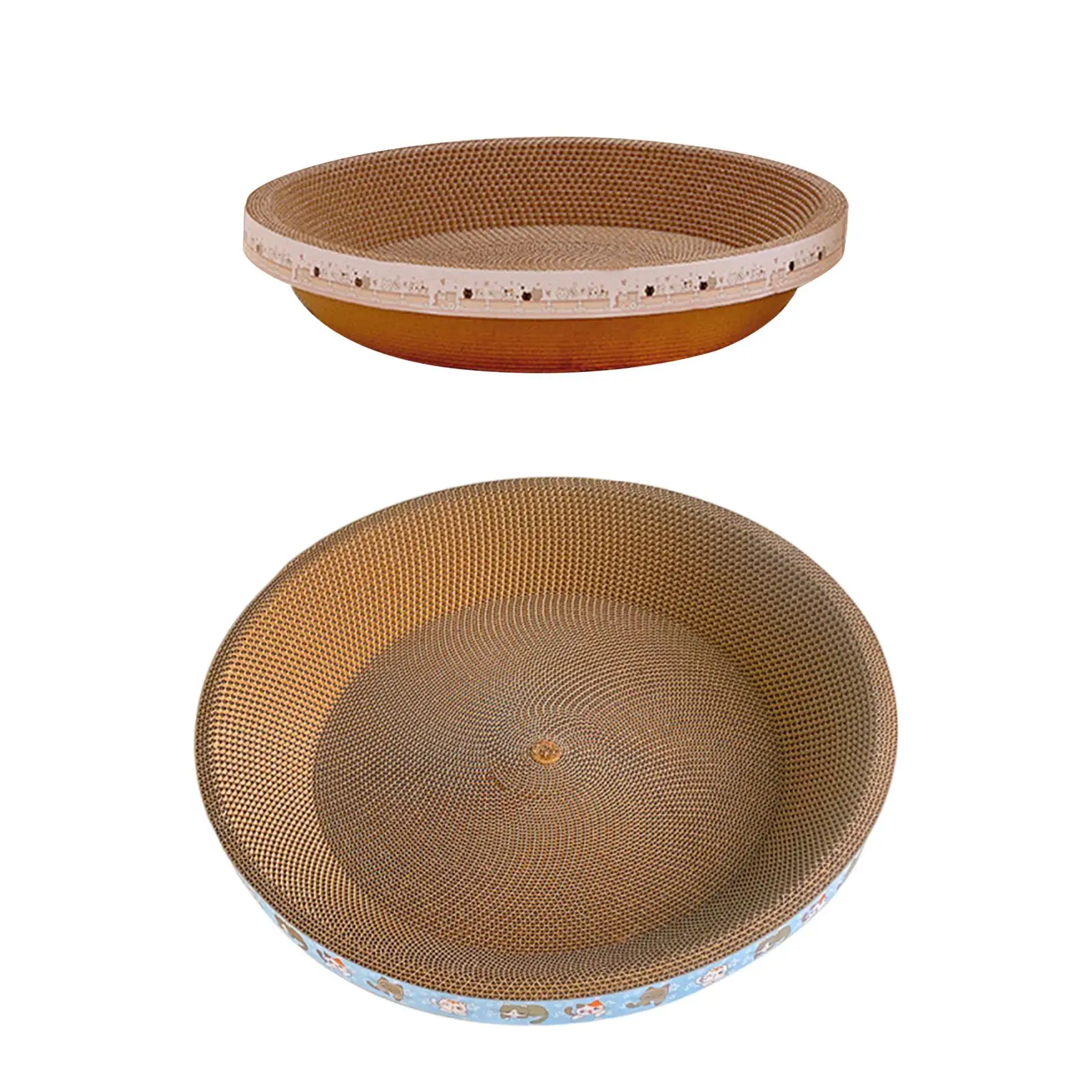 Round Cardboard Cat Scratcher Bed Couch Scratch Pad Nest Pet Supplies Rest
