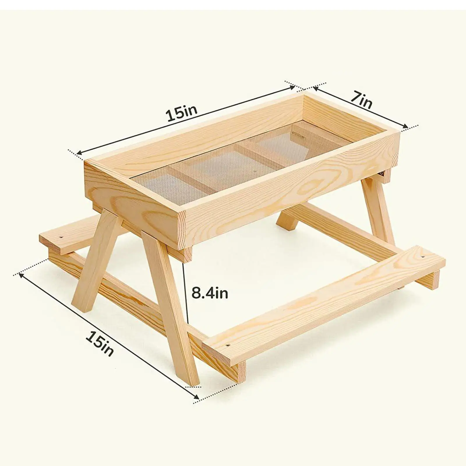 DIY Wooden Chicken Table Feeder Kit Sturdy Duck Feeder for Wild Bird
