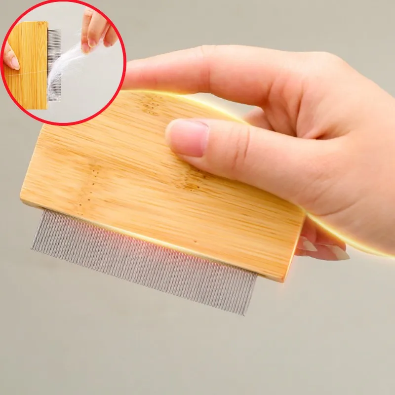 Peine para perros, cepillo de madera para perros, removedor de pelo para mascotas, cuidado de perros, peine denso de bambú para gatos, Limpieza del cabello, masaje, cepillo para gatos, productos para mascotas