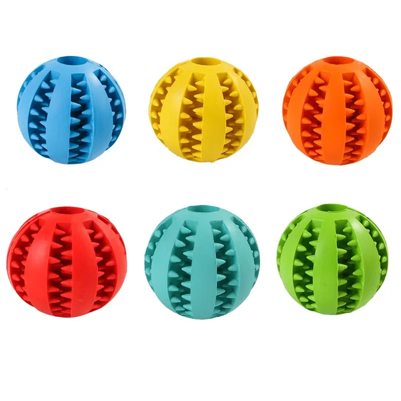 Pelota de goma para perros pequeños y medianos, juguete de goma resistente a las mordeduras, para masticar - imagen 3