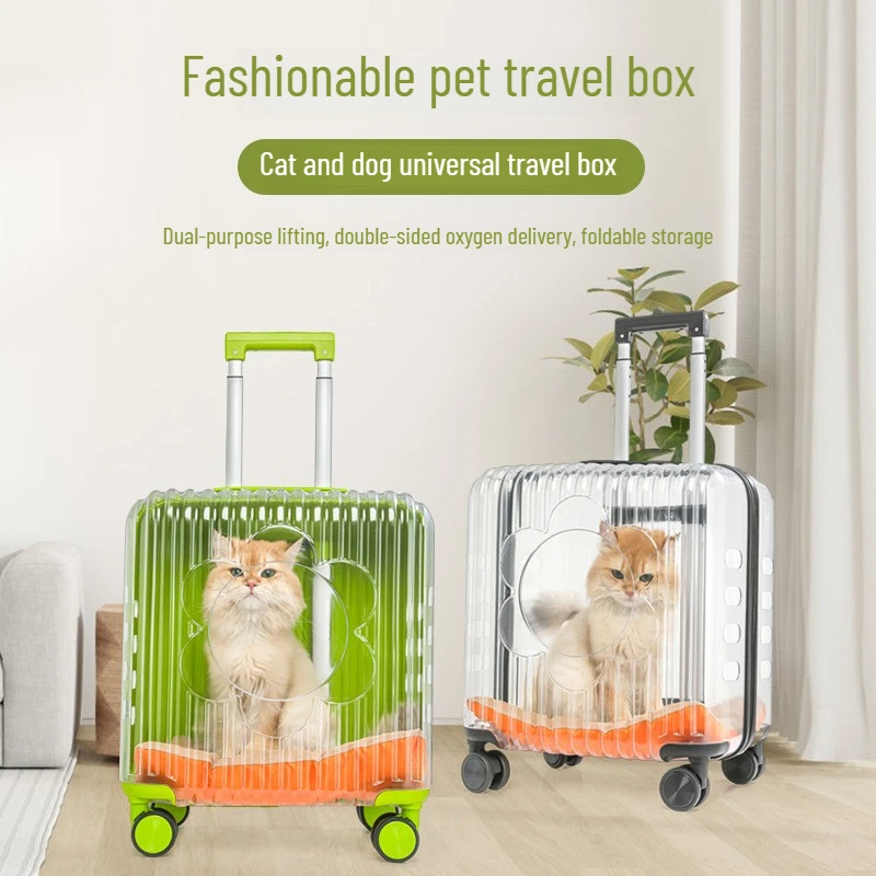 Transportín con ruedas para gatos y perros – Maleta práctica