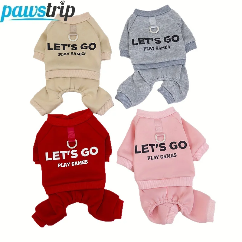 Abrigo cálido de invierno para perros pequeños y medianos, ropa para cachorros, mono grueso, sudaderas con capucha para perros, suministros para mascotas - imagen 3