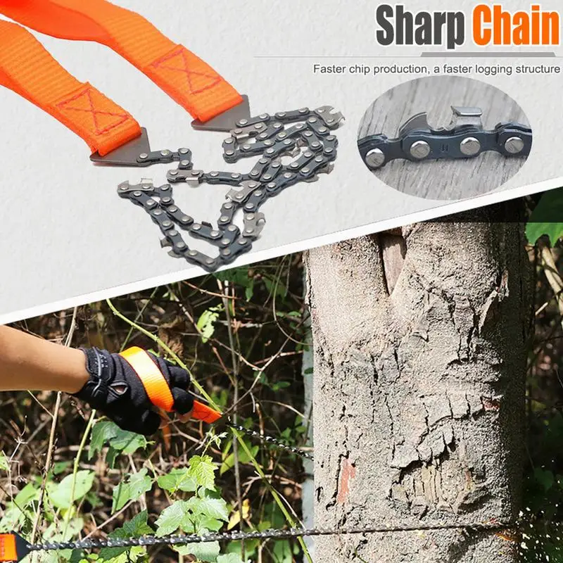 Motosierra de mano de cadena para exteriores, 4 piezas, sierra manual para caza, Camping, senderismo, equipo de viaje, accesorios de supervivencia plegables para - imagen 3