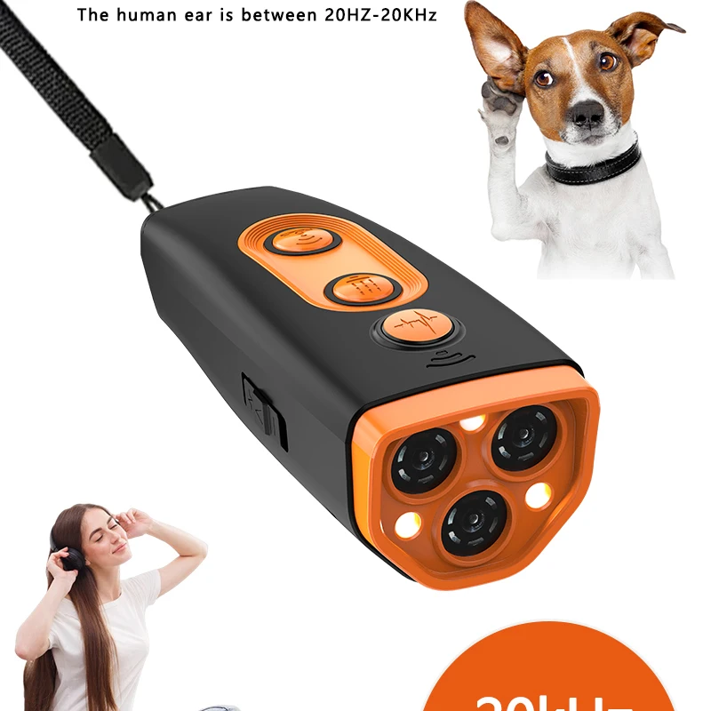 Antiladridos ultrasónico 3 en 1 perros recargable LED intermitente - imagen 5