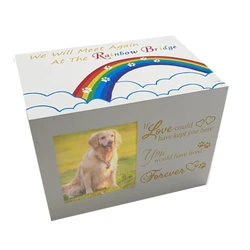 Urna de madera para perros y gatos con marco foto – recuerdo funerario