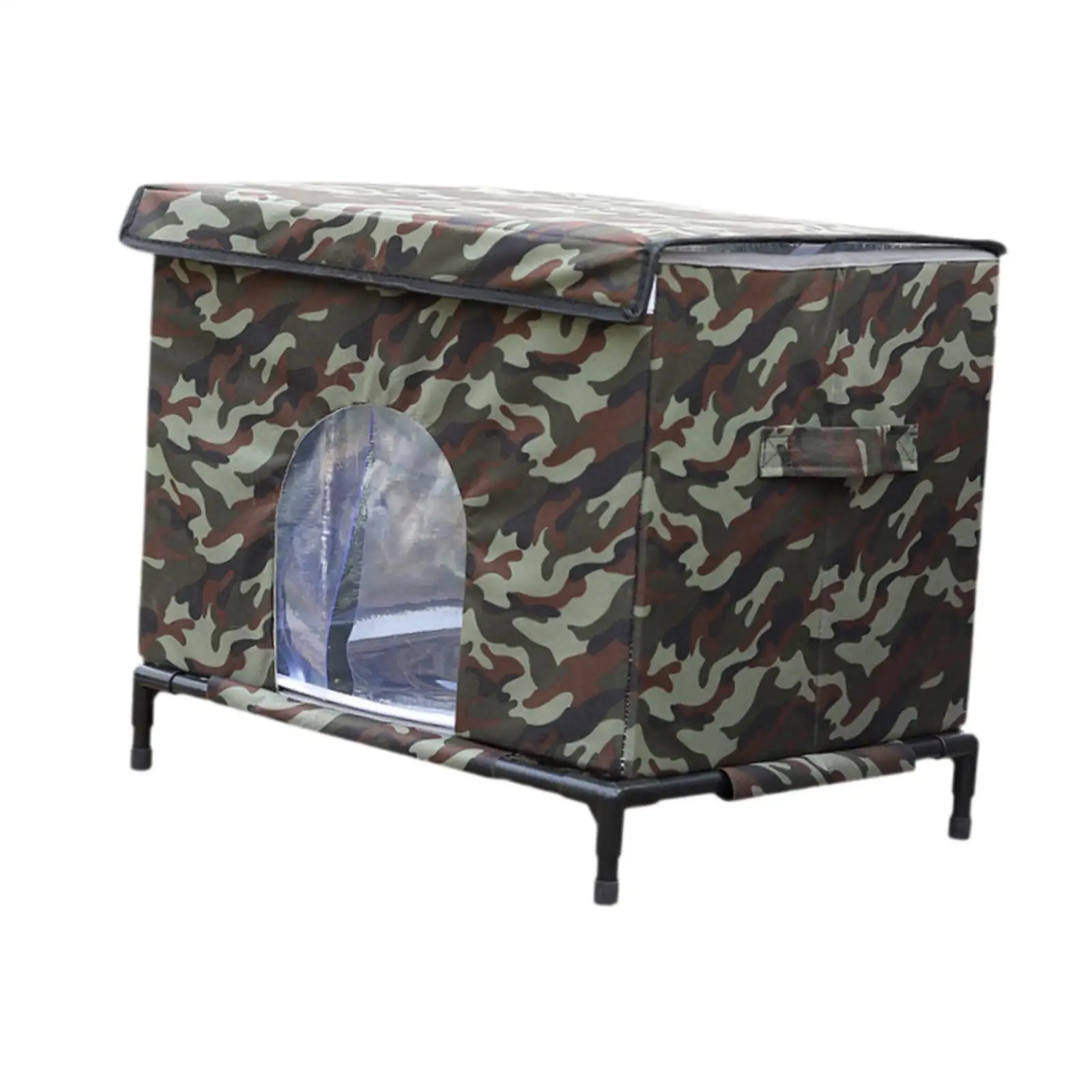 Outdoor Cat House Elevated Feet with Handle for Winter,Cat Bed Cave Waterproof Versatile Gifts Cube Cat Shelter for Barn