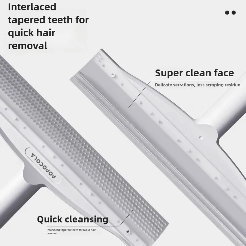 Cepillo para limpiar alfombras con mango largo, cerdas pegajosas, adsorción, Gel de silicona, cepillo para desechos, suministros de limpieza para mascotas, accesorios - imagen 3