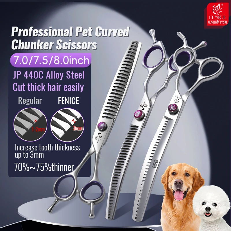 Tijeras profesionales para perros – Rectas y curvas de peluquería