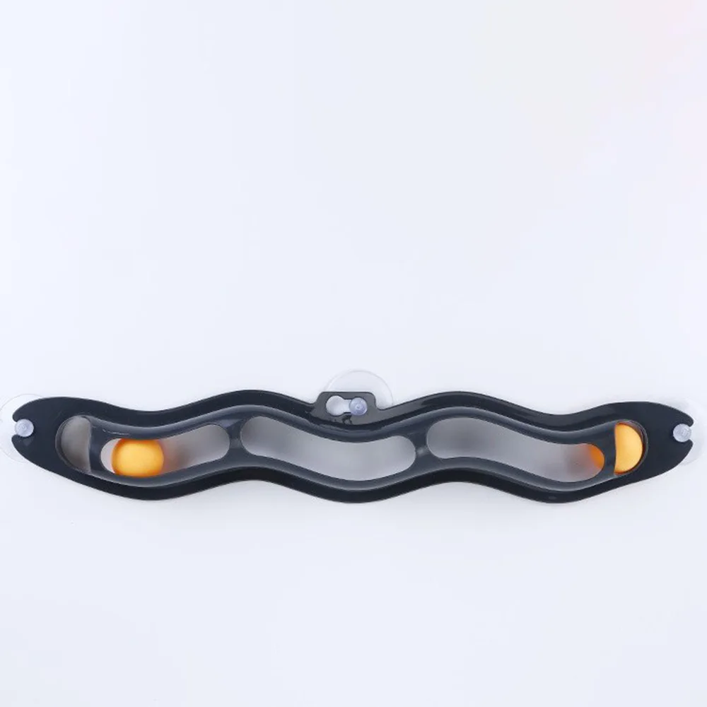 Juguete de pista para gatos con pared de alféizar de ventana, pista de pelota de Ping Pong ondulada con ventosa, autojuego interactivo para aliviar el aburrimiento - imagen 3