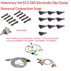 Electrodos ECG para veterinario – Pack repuesto clínico compatible