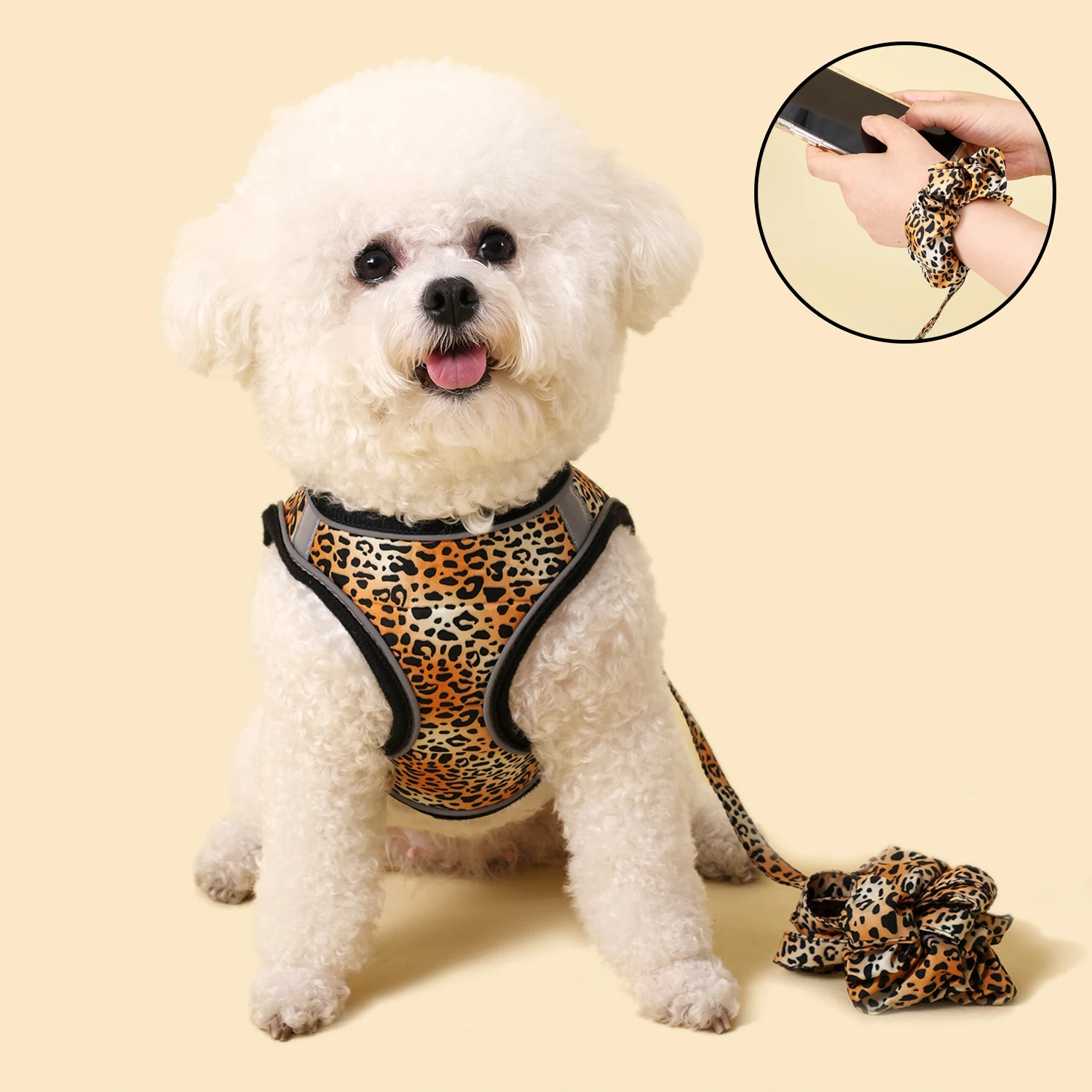 Bonita pulsera de tracción para mascotas, conjunto de arnés para gatos pequeños, arnés de invierno cálido para perros pequeños, conjunto de correa, chaleco suave para cachorros, arnés, accesorios para mascotas