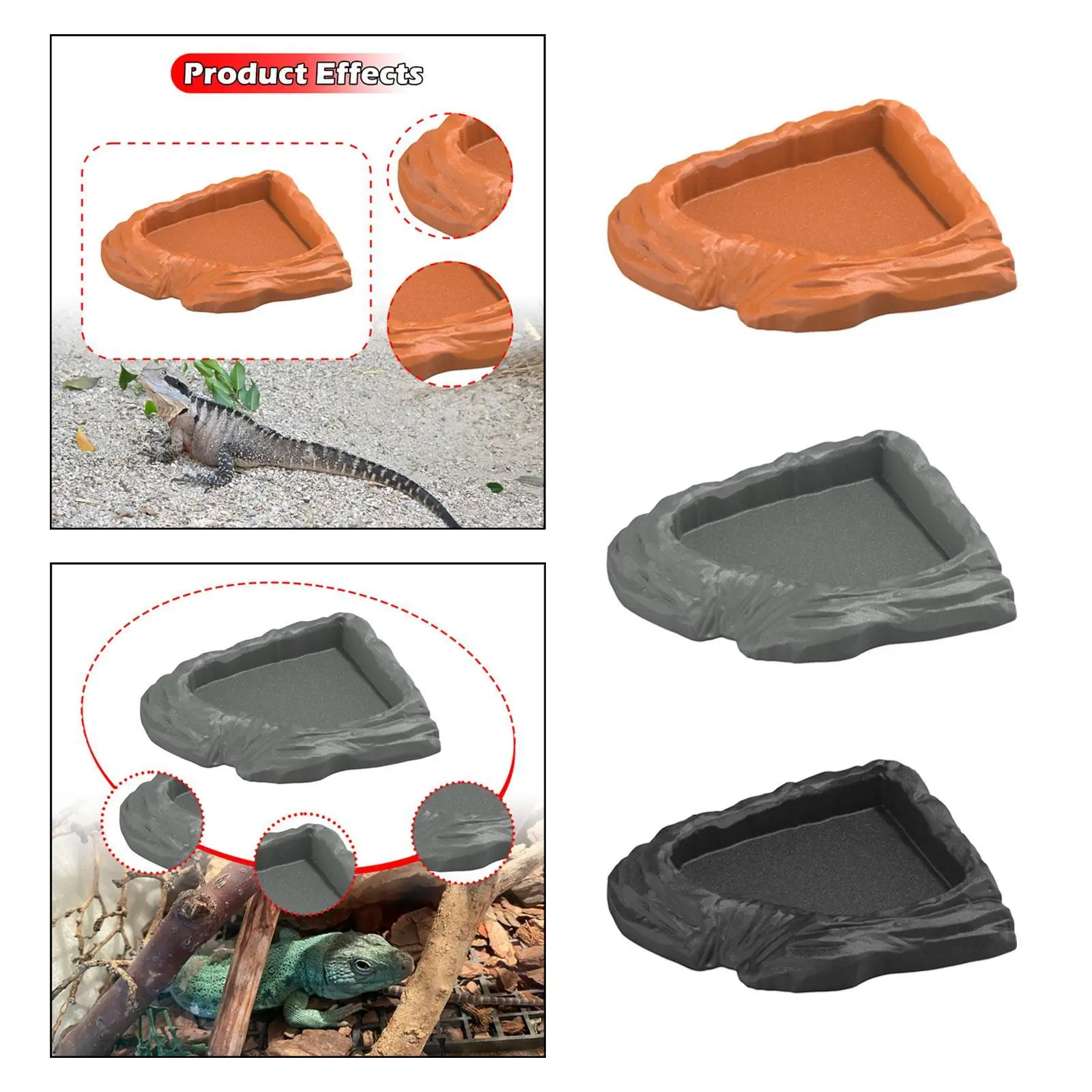 Plato de agua para tortugas en abanico - estable y fácil de limpiar - imagen 4