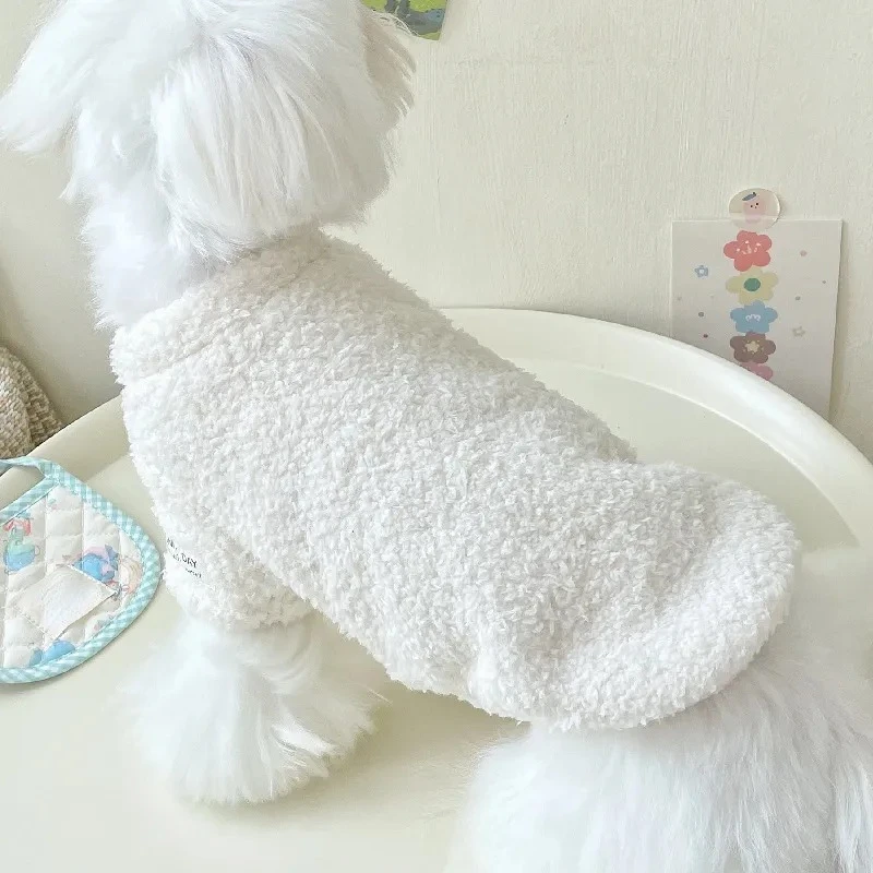 Suéter para perros pequeños, suéter cálido de invierno de Color sólido para mascotas, ropa para perros pequeños y medianos, ropa para cachorros, suministros para perros - imagen 4