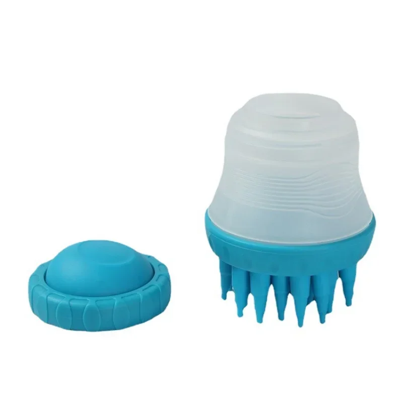 Limpiador de mascotas, cepillo de lavado suave para perros, dispensador de cepillos de baño, masajeador de baño, cepillo de champú, masaje, ducha de silicona - imagen 4