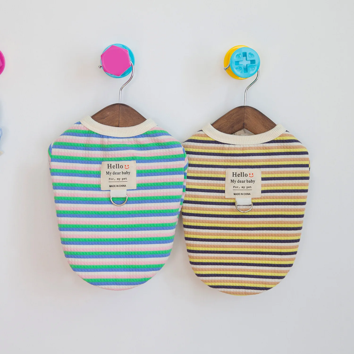 Chaqueta a rayas para mascotas, camisa Base cálida y cómoda para perros pequeños y gatos, ropa para perros pequeños, Otoño e Invierno - imagen 3