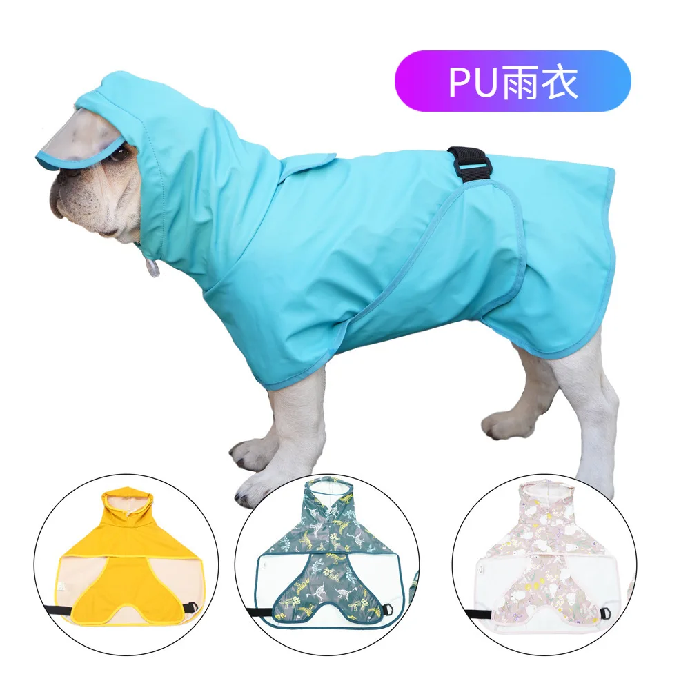 Chubasquero informal para perros, capa acanalada Corgi Teddy Golden Retriever, chubasquero para mascotas, ropa para perros fácil de usar, productos para mascotas - imagen 2