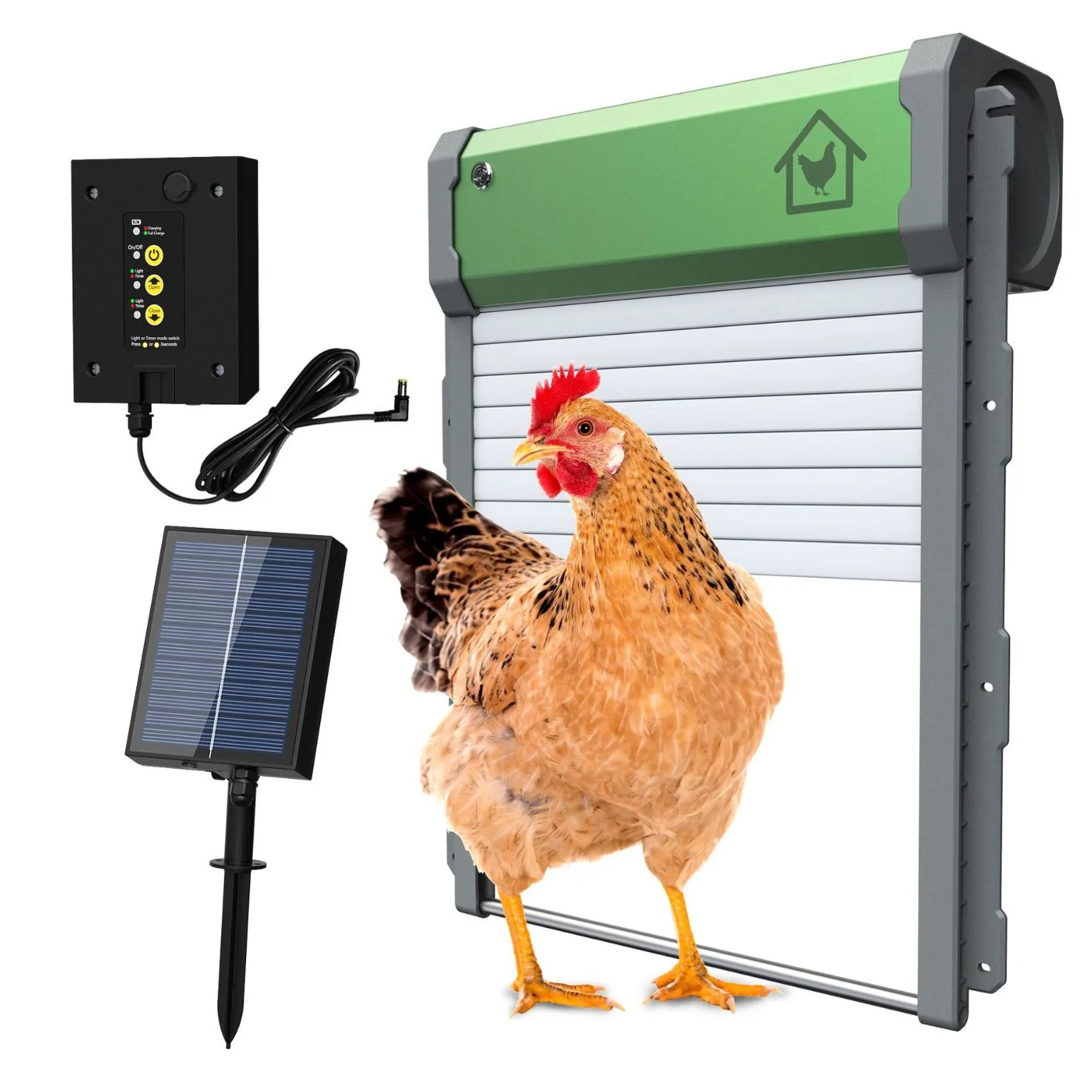 Abrepuertas automático para gallinero con sensor de luz y temporizador - imagen 4