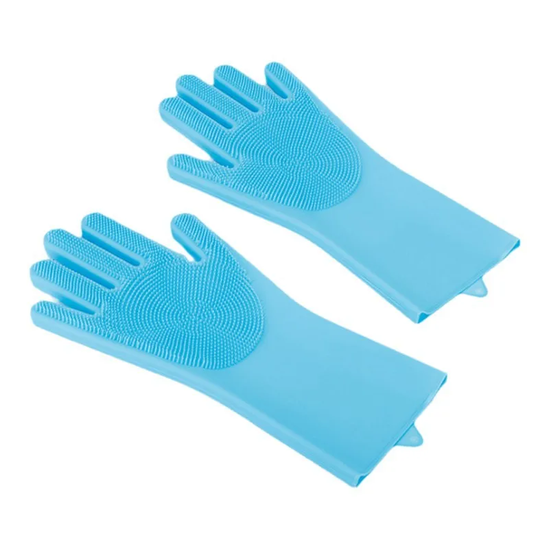 Guantes de limpieza de aseo para mascotas, champú de baño para perros y gatos, depurador mágico para lavar platos, esponja de silicona para lavar el cabello - imagen 3
