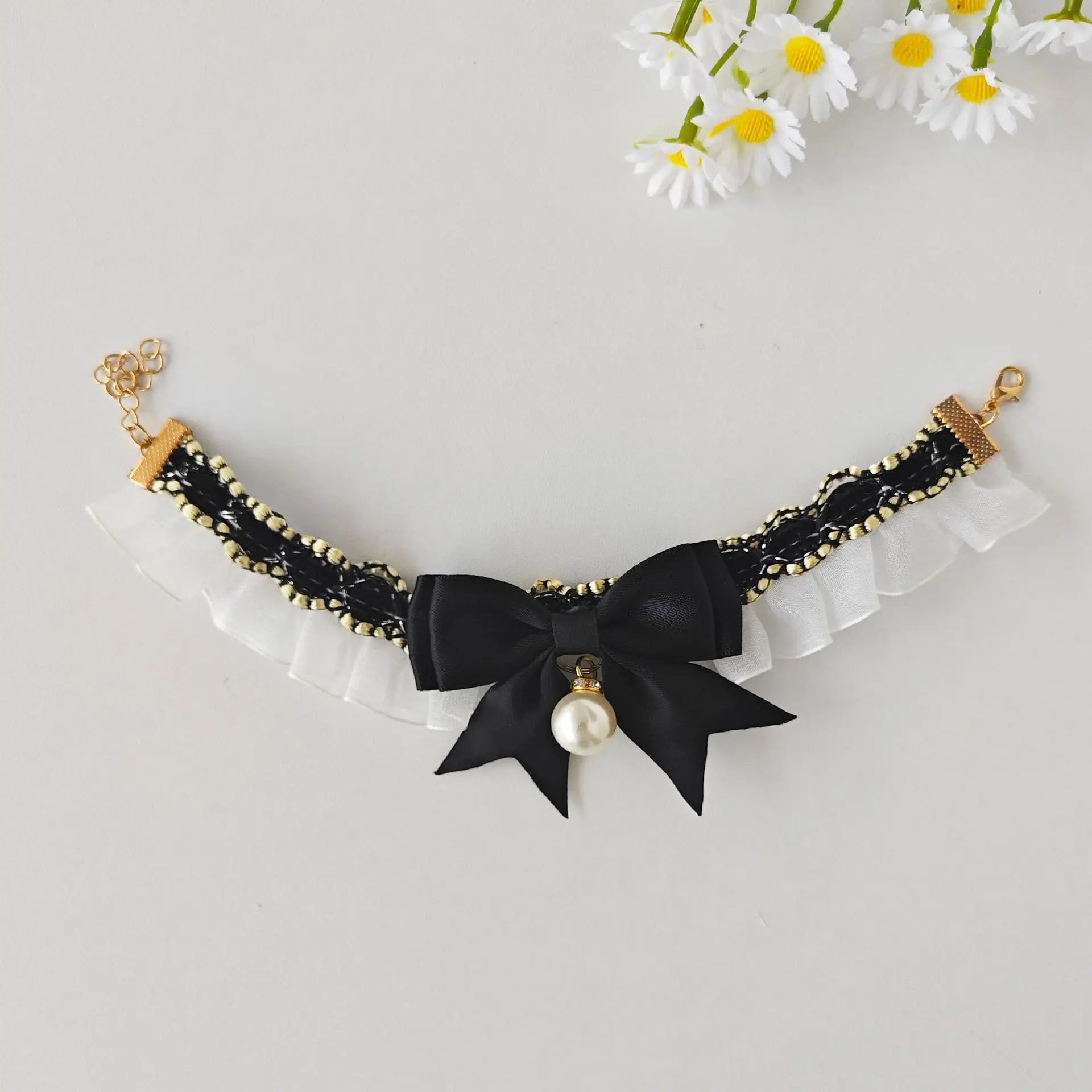 Collar para gato, toalla para perro, decoración, babero para mascota, Collar, pajarita de encaje, bufanda, lazo para el cuello, accesorios para cachorros, suministros para mascotas - imagen 3