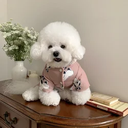 Abrigo plumon calido de peluche para perros pequenos, Pomerania