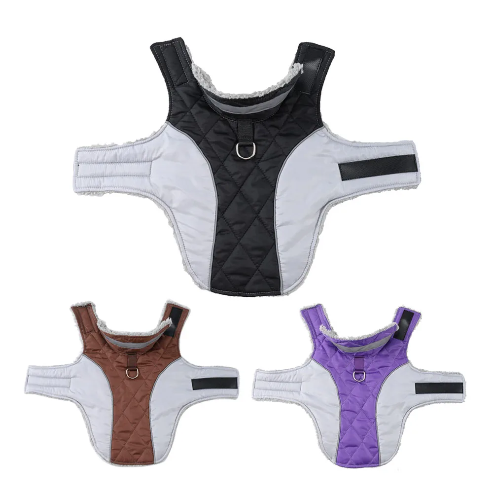 Ropa cálida de invierno para perros, chaqueta a prueba de viento de cuello alto para perros pequeños y grandes, chaleco reflectante impermeable para mascotas, abrigo, monos de Pug