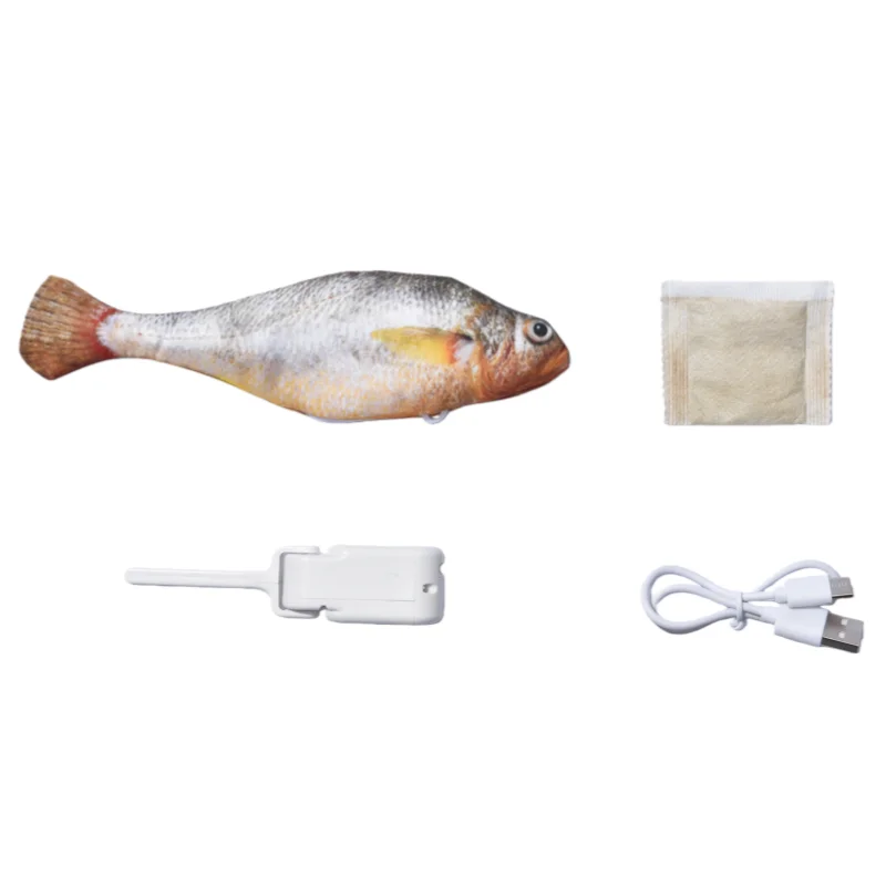 Juguete eléctrico para gatos con forma de pez, juguetes para gatos, simulación de hierba gatera, columpio, pez de baile, juguete para gatos divertidos, suministros para jugar, carga USB